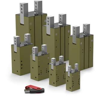 DCT-25M-RE 2 Jaw Angular 180 Degree Spring Assist Gripper