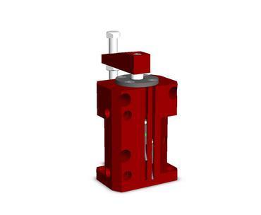 DESTACO 8316 PNEUMATIC LEFT HAND SWING CLAMP THREADED BLOCK STYLE